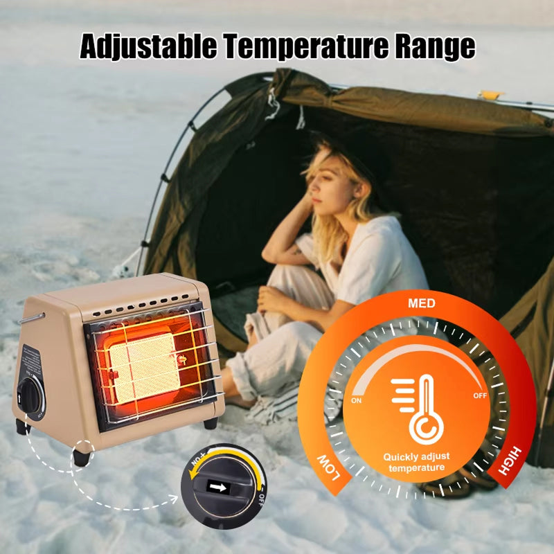 TentWarmi 2-in-1 Portable Camping Tent Heater & Cooking Stove