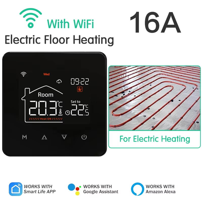 ThemitVi Smart WiFi Thermostat 0.1°C High-Precision 2.5D Glass Touch Panel