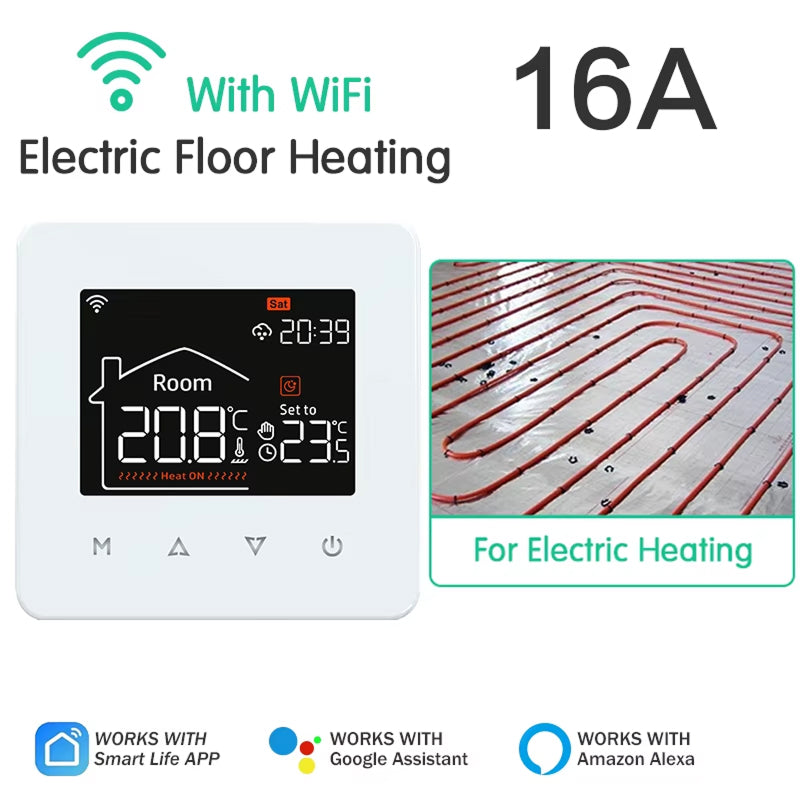 ThemitVi Smart WiFi Thermostat 0.1°C High-Precision 2.5D Glass Touch Panel