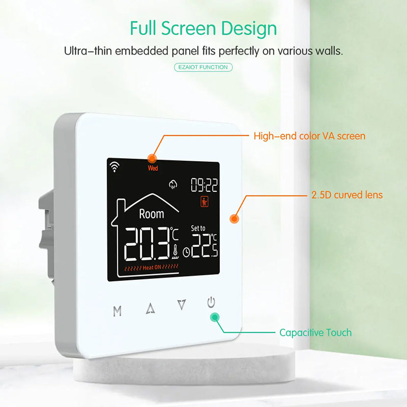 ThemitVi Smart WiFi Thermostat 0.1°C High-Precision 2.5D Glass Touch Panel