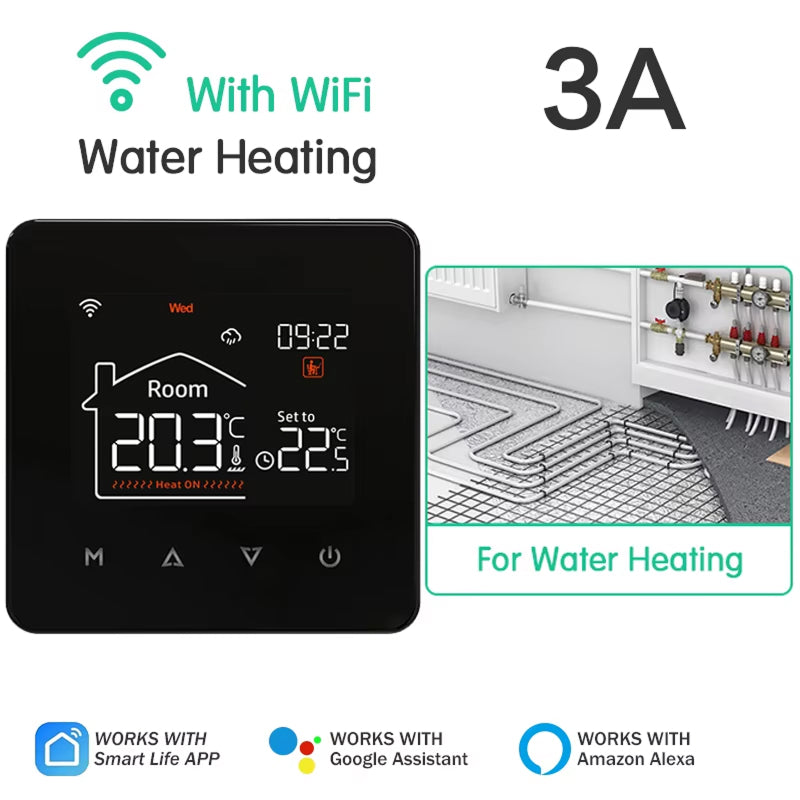 ThemitVi Smart WiFi Thermostat 0.1°C High-Precision 2.5D Glass Touch Panel