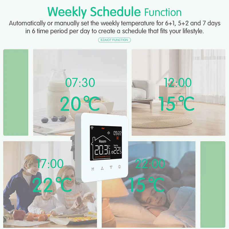 ThemitVi Smart WiFi Thermostat 0.1°C High-Precision 2.5D Glass Touch Panel