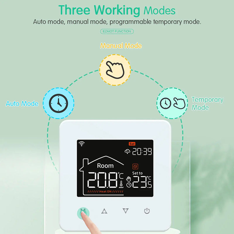 ThemitVi Smart WiFi Thermostat 0.1°C High-Precision 2.5D Glass Touch Panel