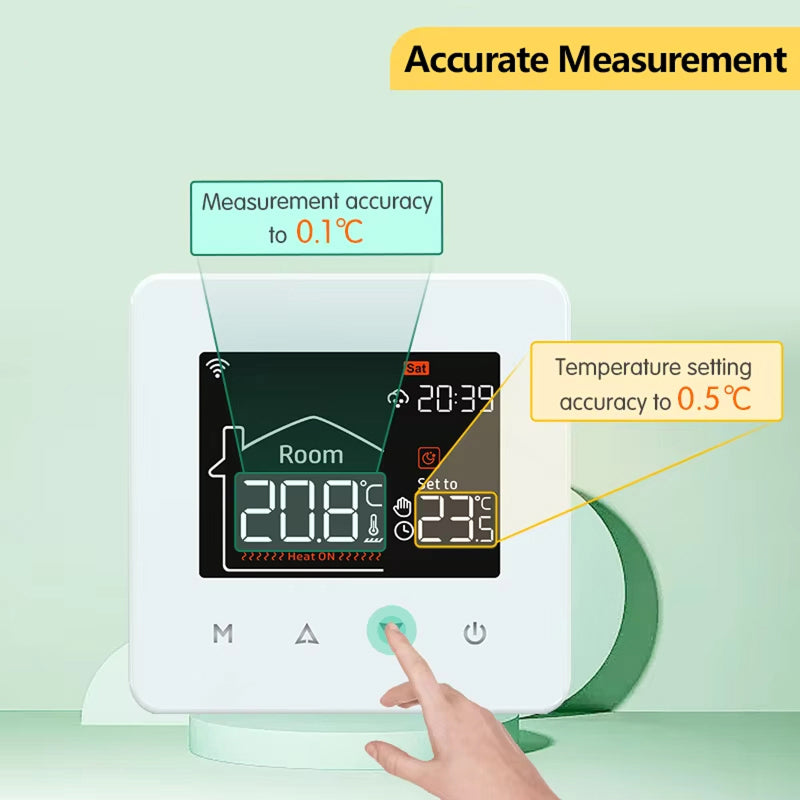 ThemitVi Smart WiFi Thermostat 0.1°C High-Precision 2.5D Glass Touch Panel