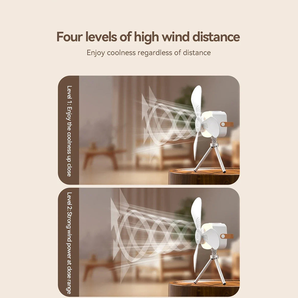 TimenMint Outdoor Ceiling Fan with Warm LED & Remote