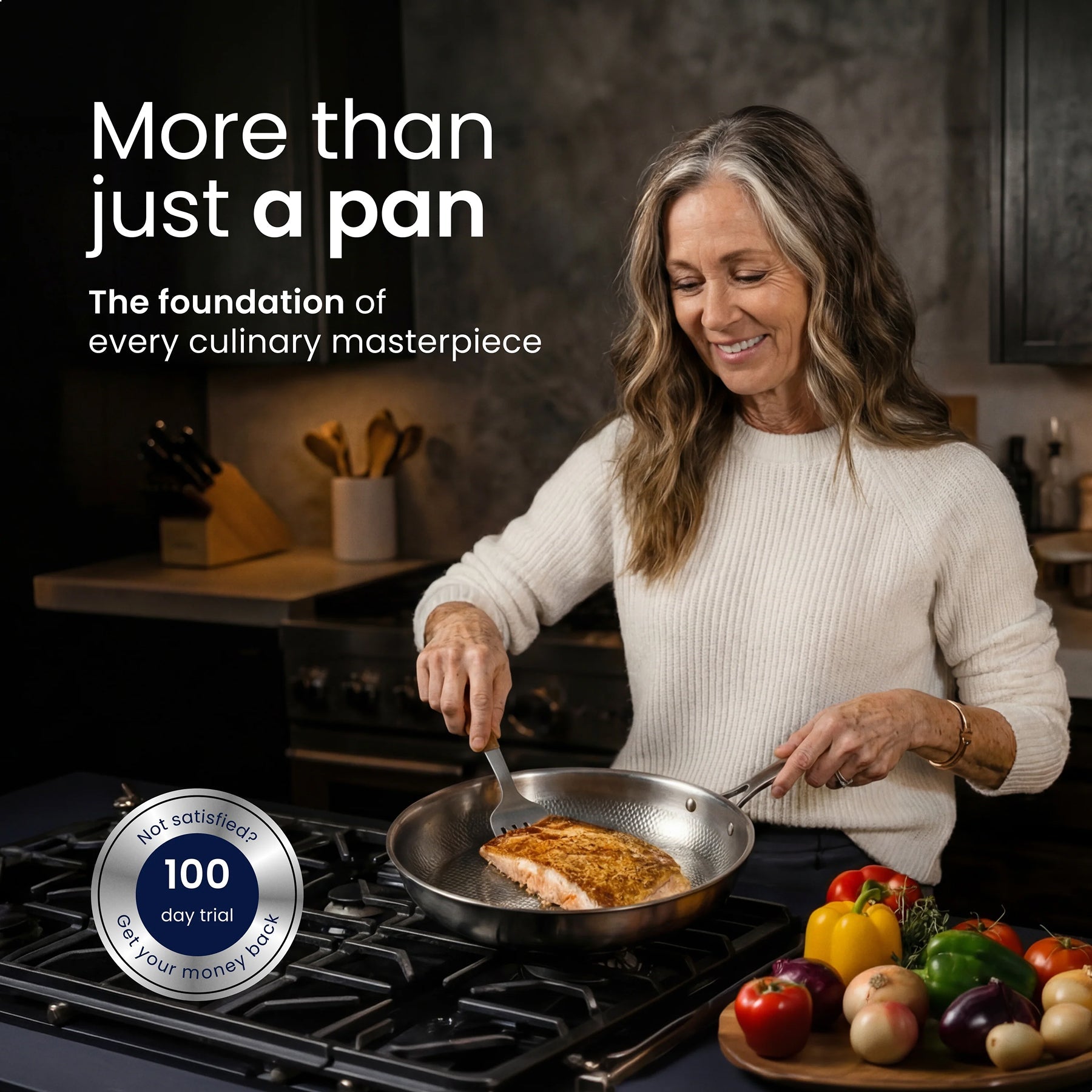 TitaKixi Titanium Frying Pan - 100% Solid Medical-Grade Titanium Skillet, PFAS & Teflon Free Non-Stick