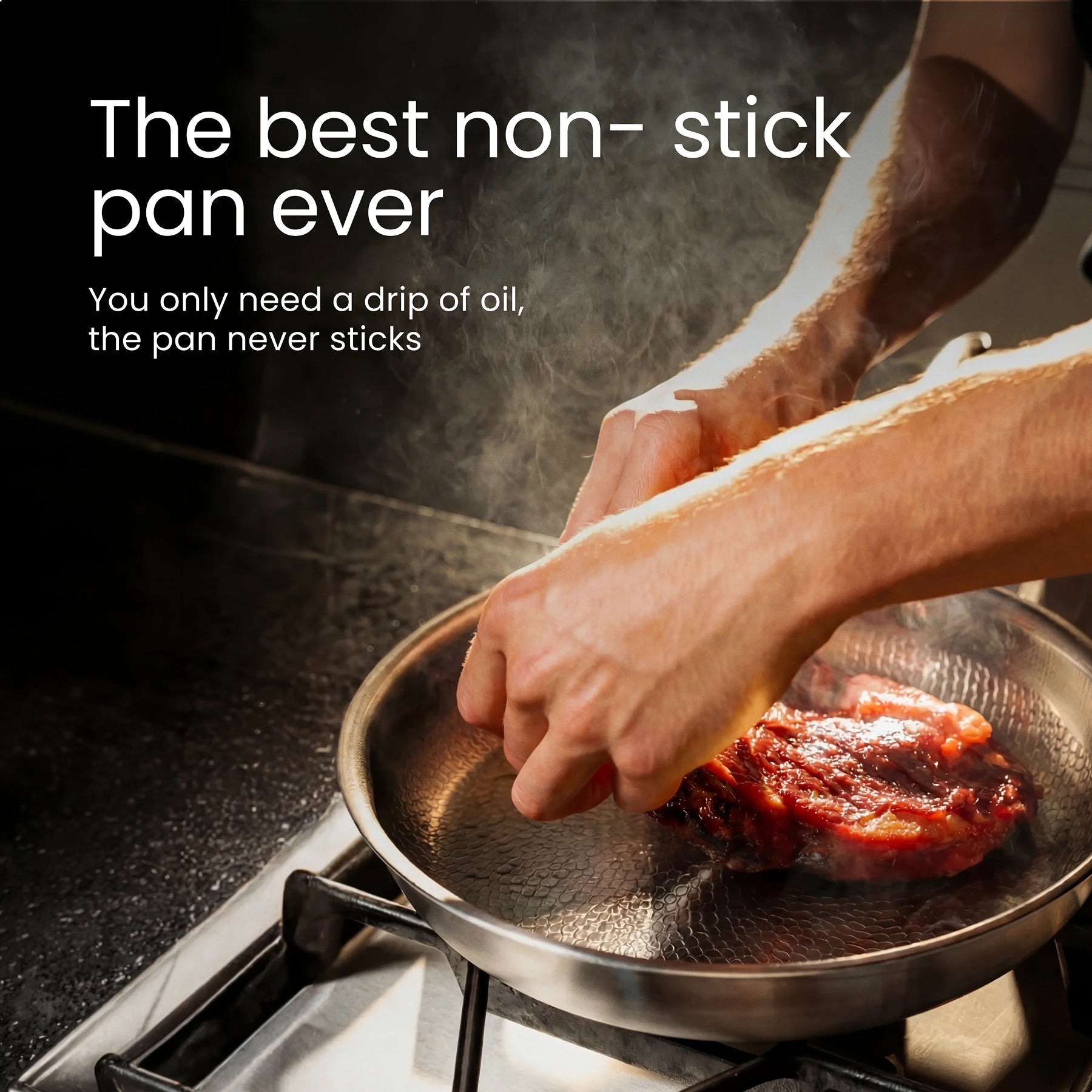 TitaKixi Titanium Frying Pan - 100% Solid Medical-Grade Titanium Skillet, PFAS & Teflon Free Non-Stick