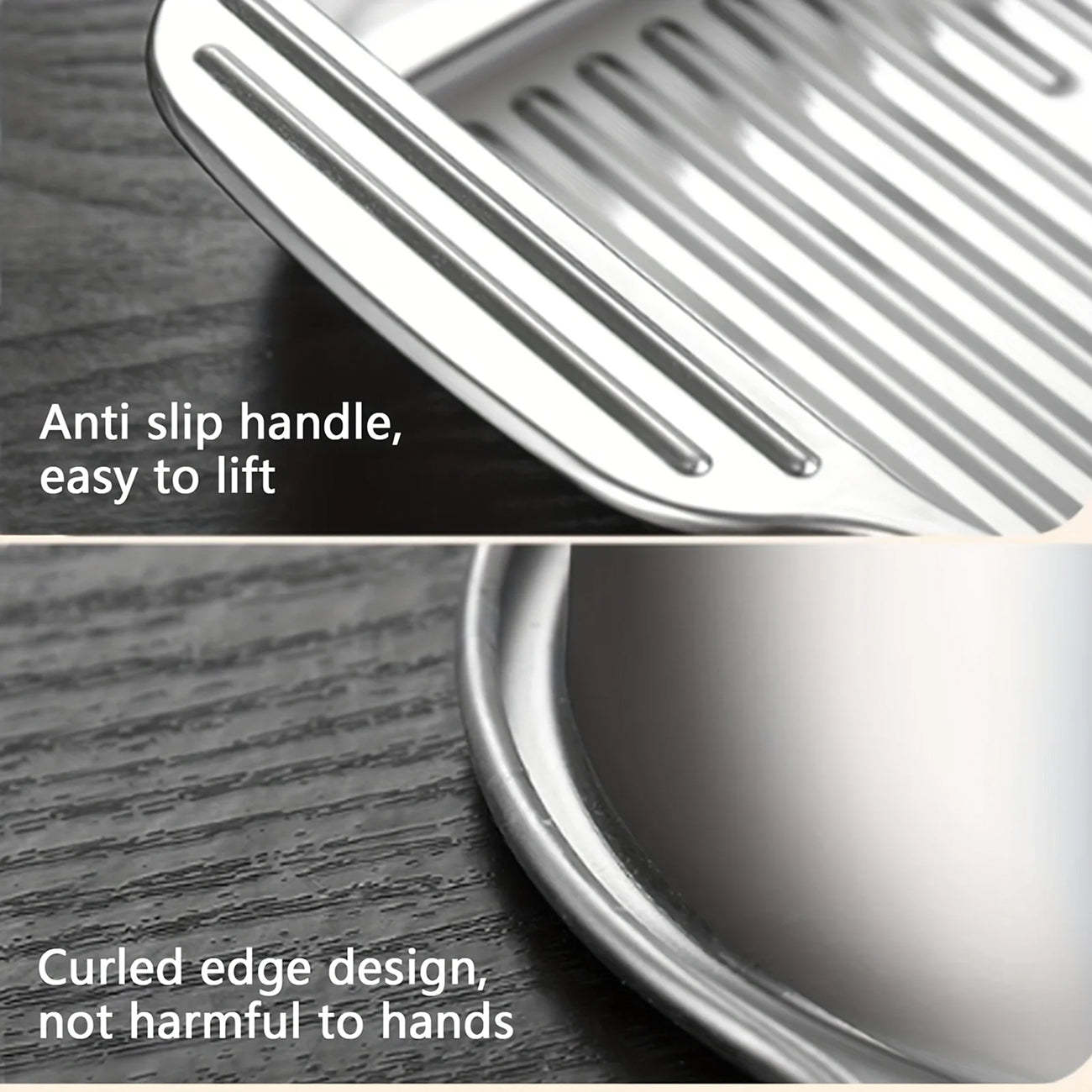 TivLaxi Stainless Steel Roasting Pan 4.2L Mirror-Finish Glass Lid for Oven-to-Table Cooking