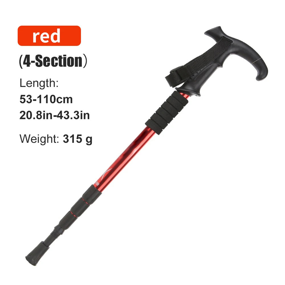 TrekPixin Adjustable T-Handle Aluminum Alloy Trekking Poles for Hiking