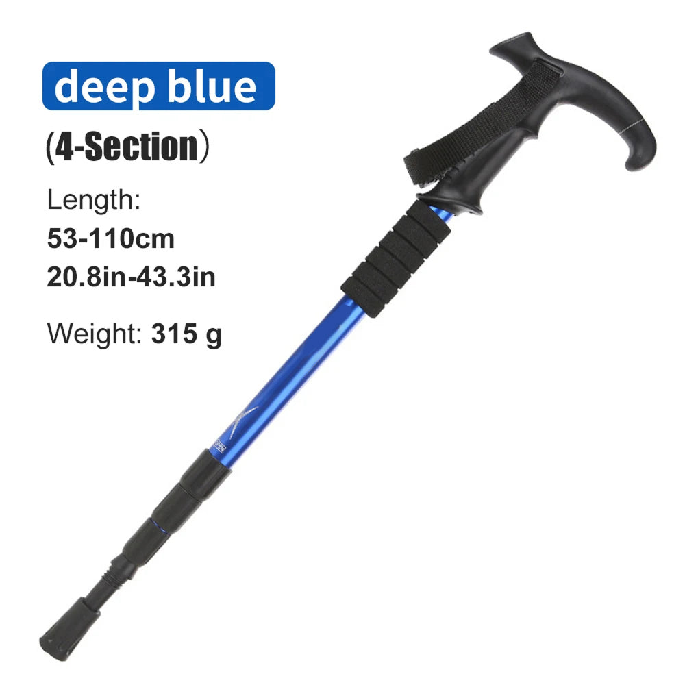 TrekPixin Adjustable T-Handle Aluminum Alloy Trekking Poles for Hiking