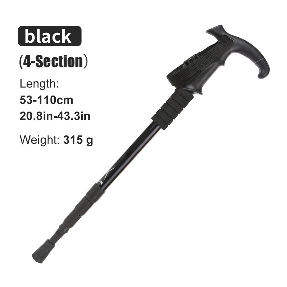 TrekPixin Adjustable T-Handle Aluminum Alloy Trekking Poles for Hiking