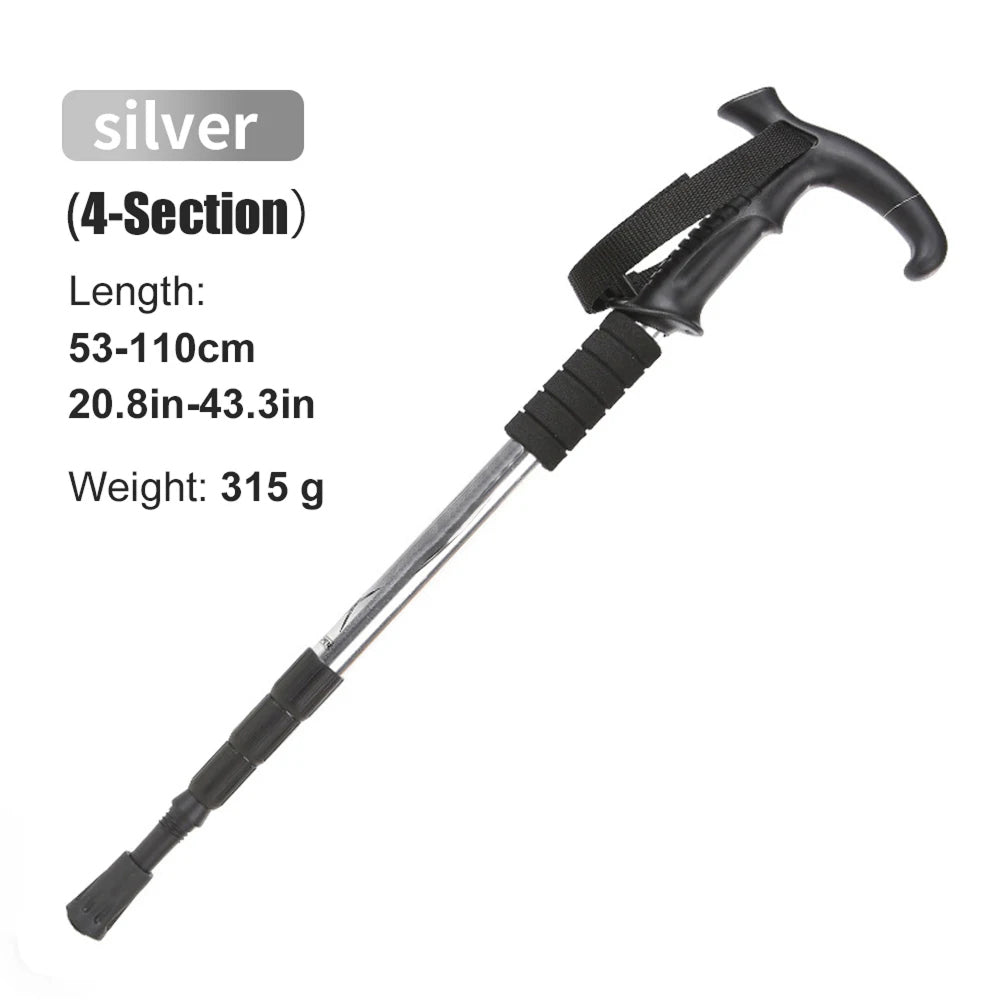 TrekPixin Adjustable T-Handle Aluminum Alloy Trekking Poles for Hiking