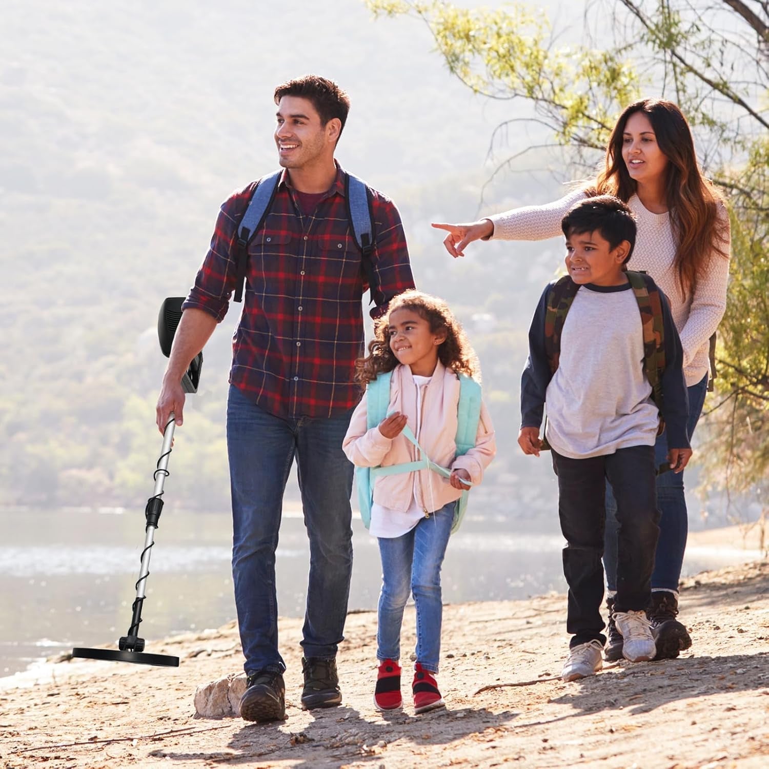 FrexSeek Metal Detector for Kids 10" Deep Detection IP68 Waterproof Gold Finder Kit