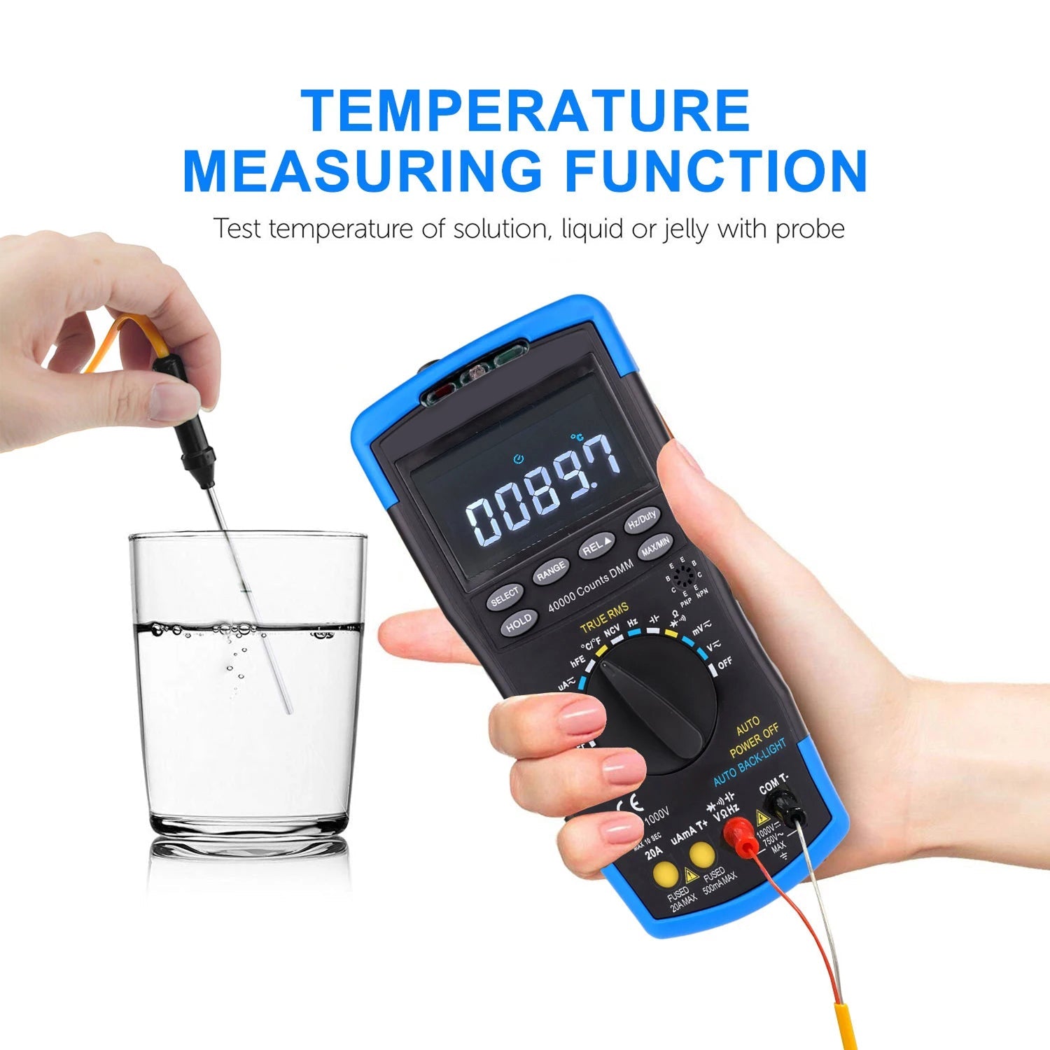 TrusMeaz Digital Multimeter 40,000 Counts True RMS NCV High-Precision Tester