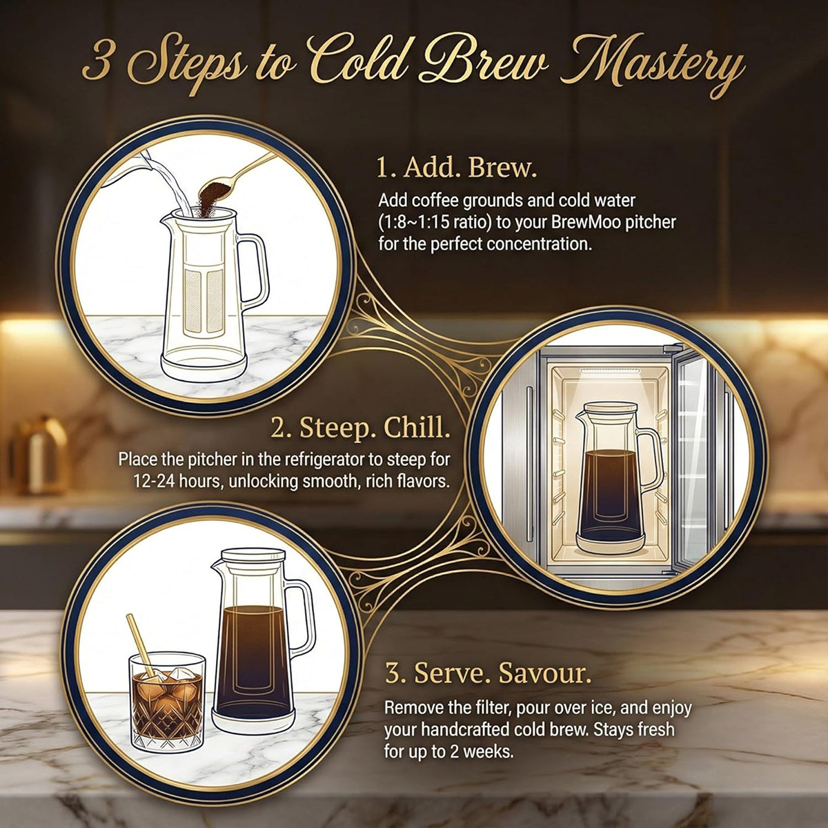 Twizzoly Airtight Cold Brew Coffee Maker - Borosilicate Glass
