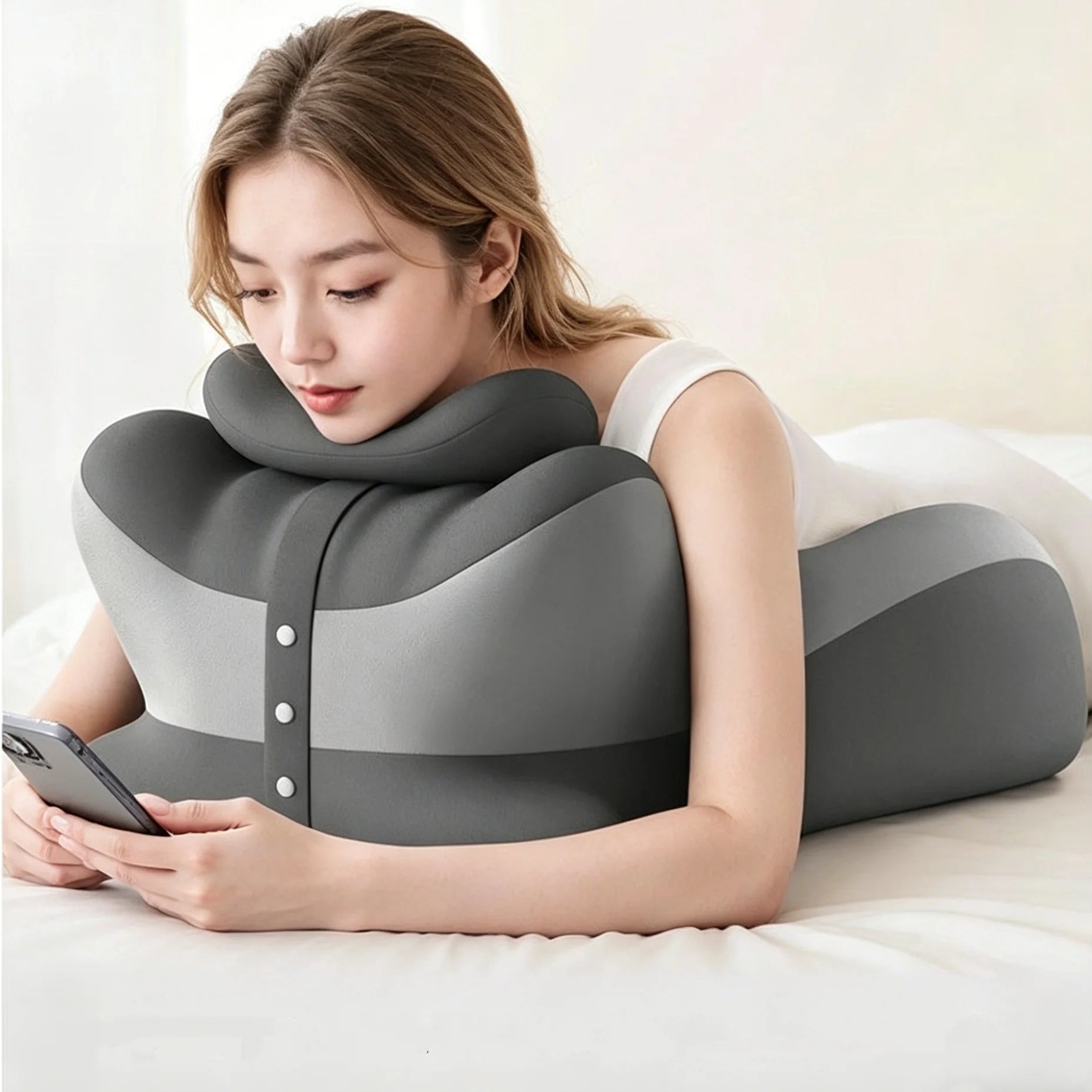 VaelisFen Memory Foam Reading & Lumbar Support Pillow