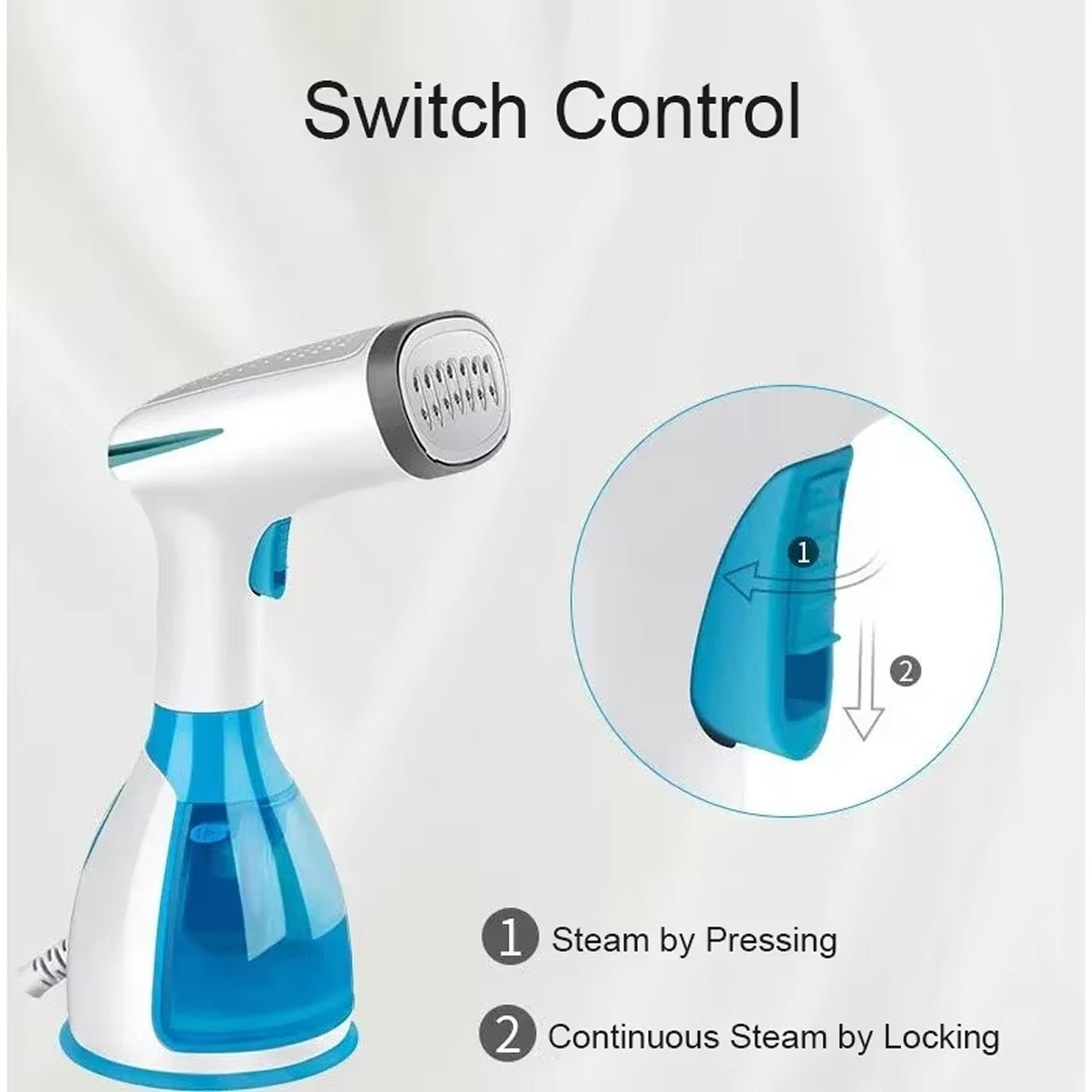 VapoElit Clothes Steamer 1500W Handheld 15s Fast Heat-Up 2-in-1 Iron & Steamer
