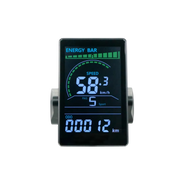 VeloALit Universal E-Bike Cycling Computer 24V-60V IPX6 Waterproof with UART 2 Protocol and USB Charging Port