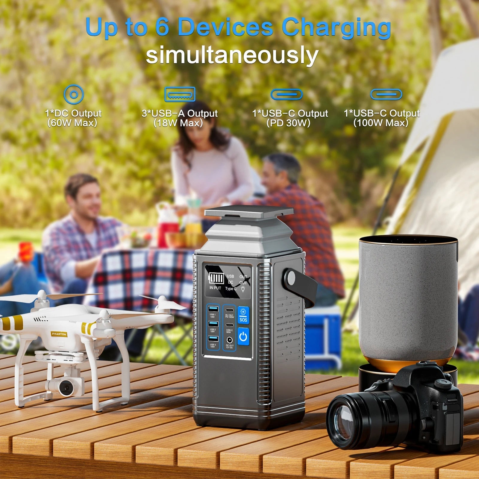 VesiForn 296Wh Solar Generator PD 100W Fast Charging