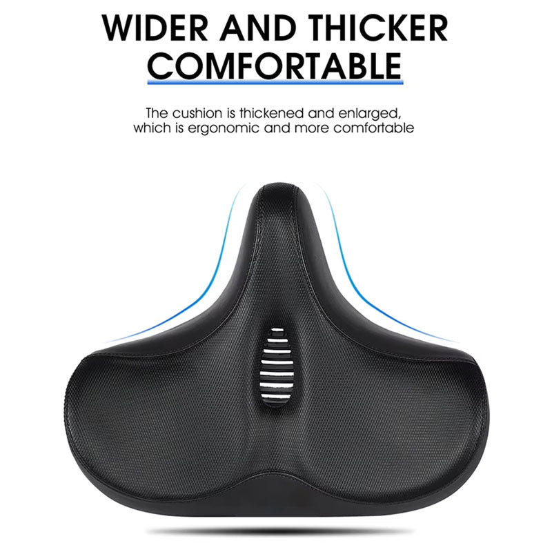 ViBikex Extra-Wide 13-Inch Bike Seat Comfort Memory Foam with Dual-Spring Suspension