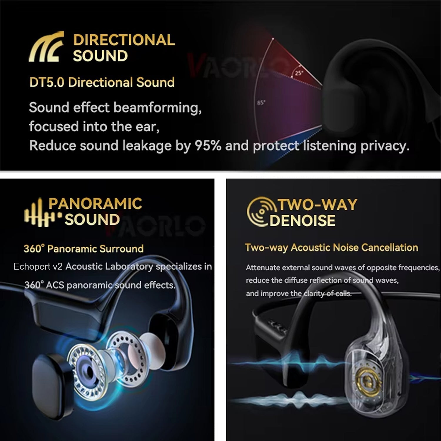 VibraFlowi IPX8 Waterproof Bone Conduction Headphones with 32GB MP3
