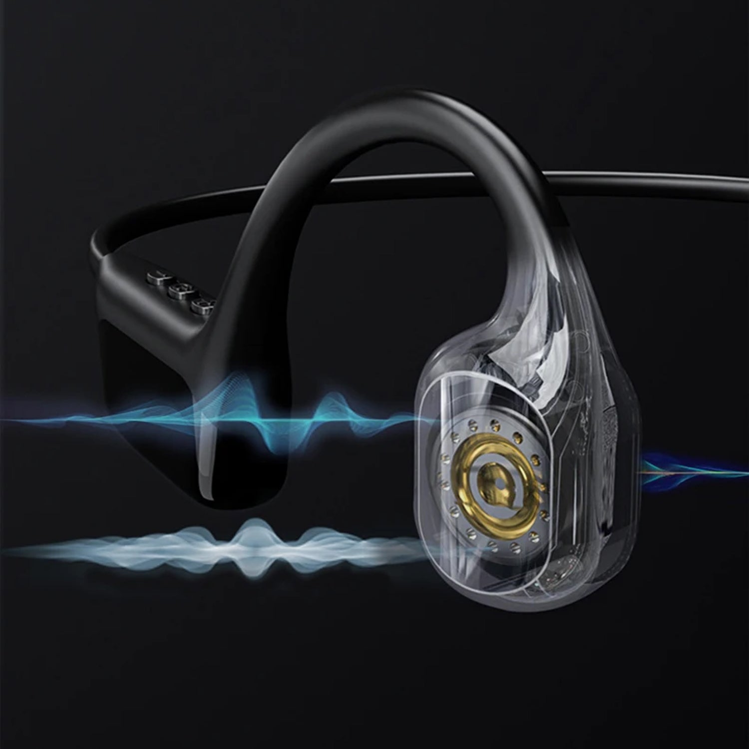 VibraFlowi IPX8 Waterproof Bone Conduction Headphones with 32GB MP3