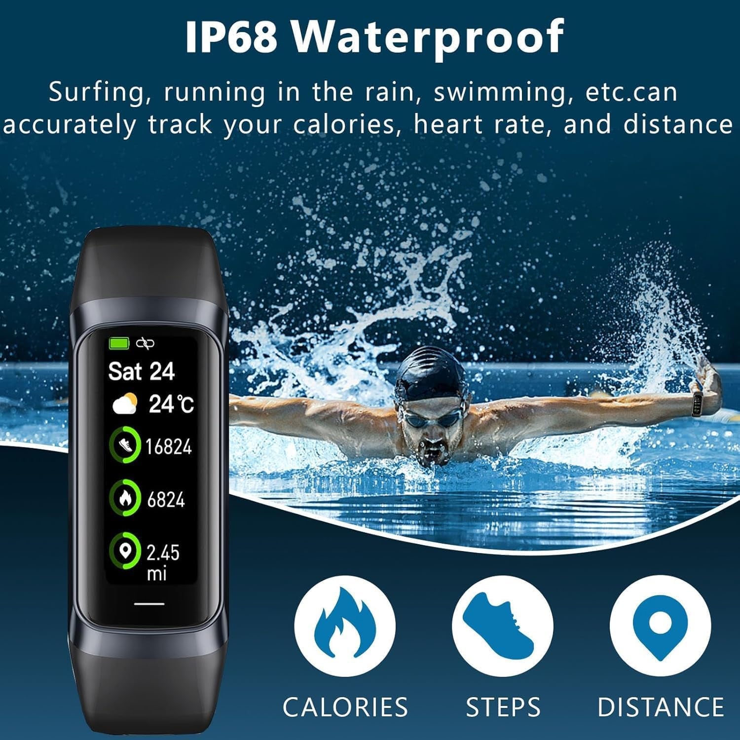 VigoEvo Smart Fitness Tracker with AMOLED Display & Medical Sensors