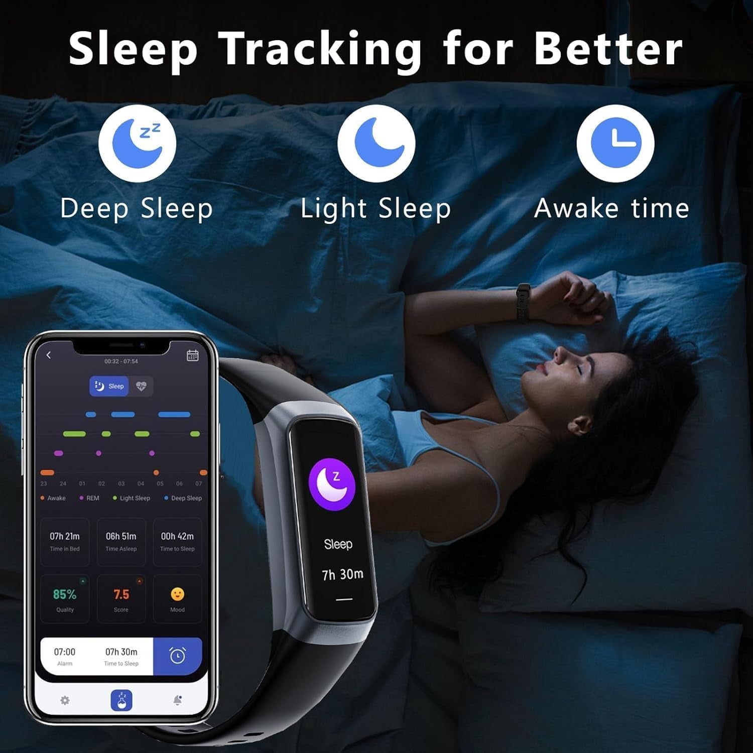 VigoEvo Smart Fitness Tracker with AMOLED Display & Medical Sensors