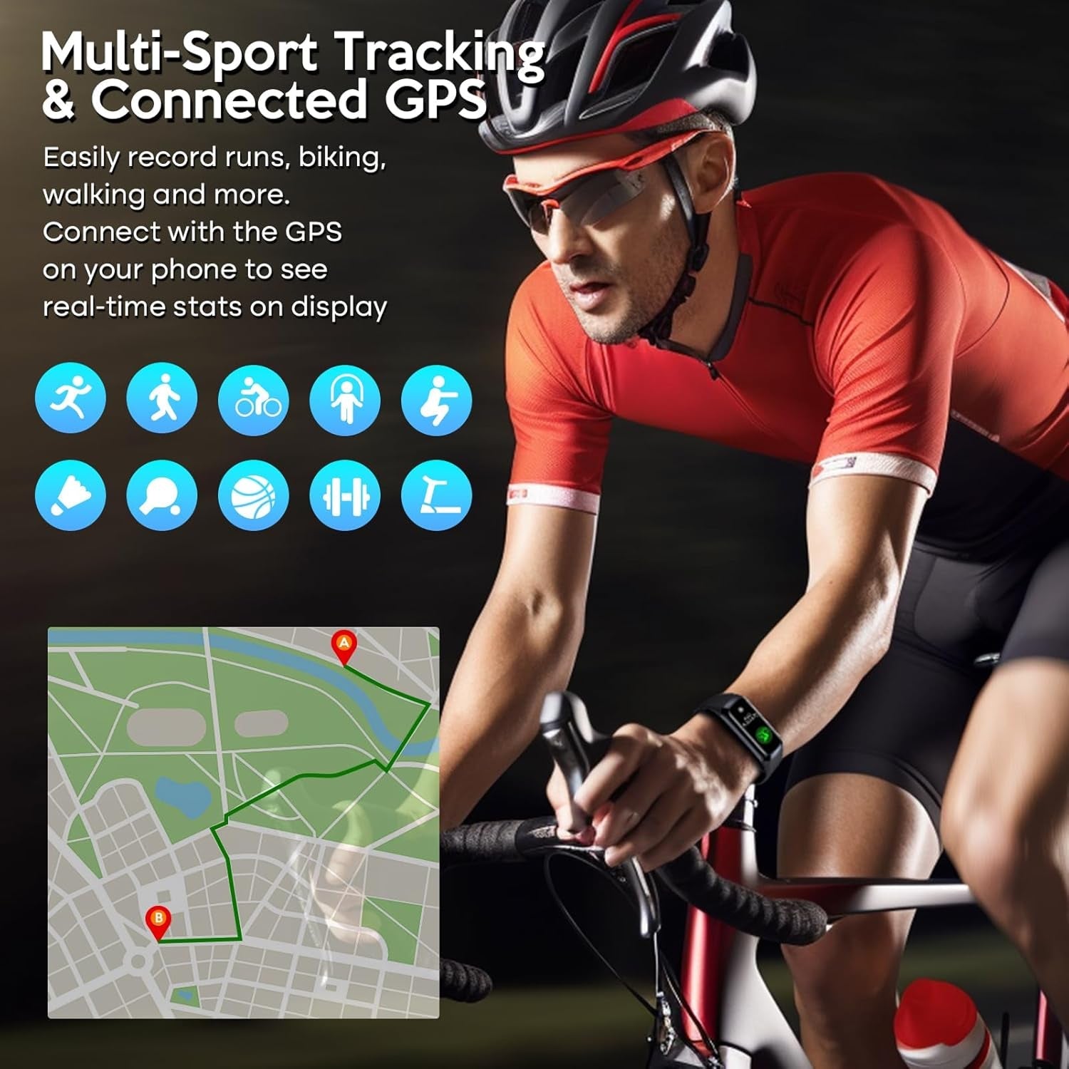 VigoEvo Smart Fitness Tracker with AMOLED Display & Medical Sensors