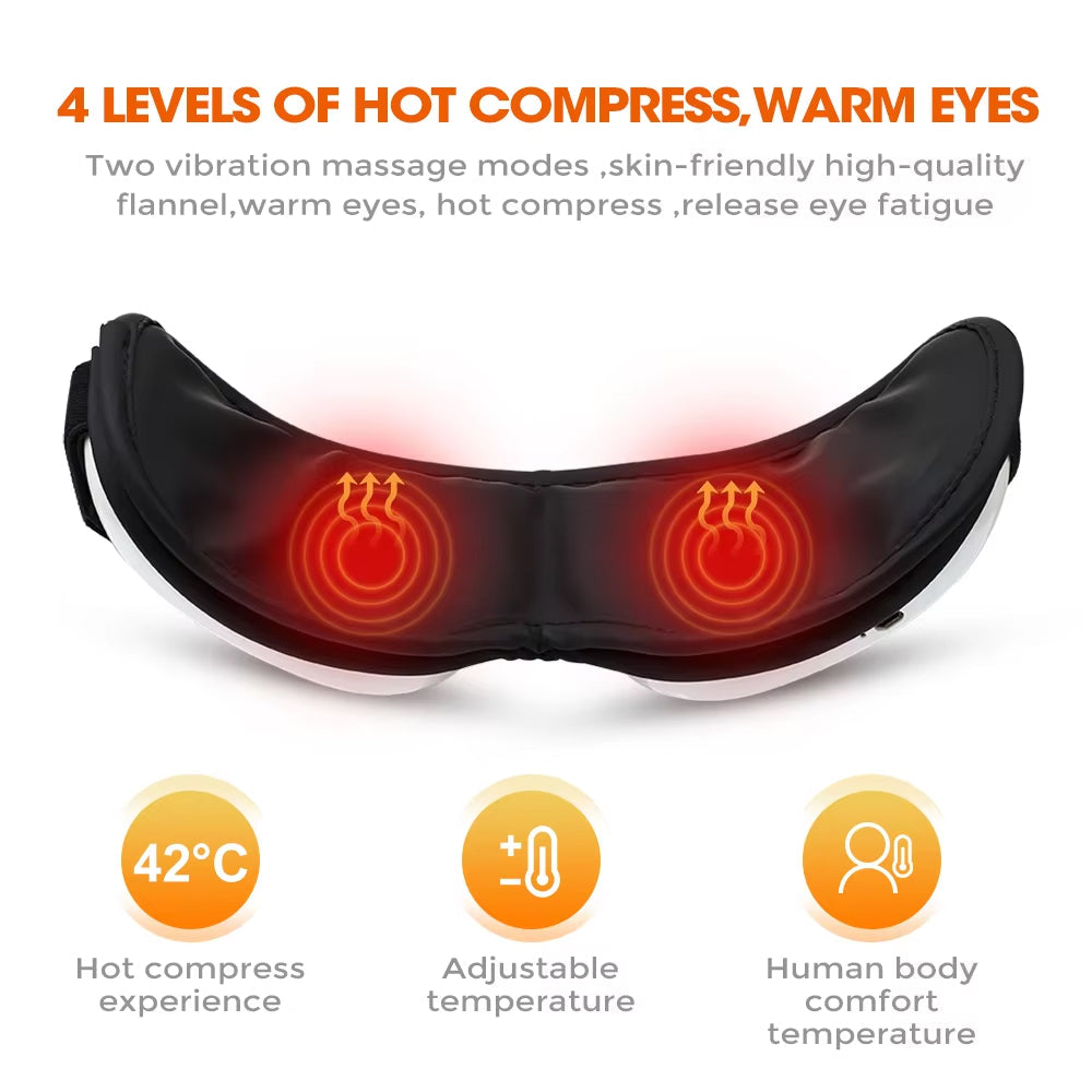 VilaFoci Smart Heated Eye Massager with Bluetooth & Heat Compression