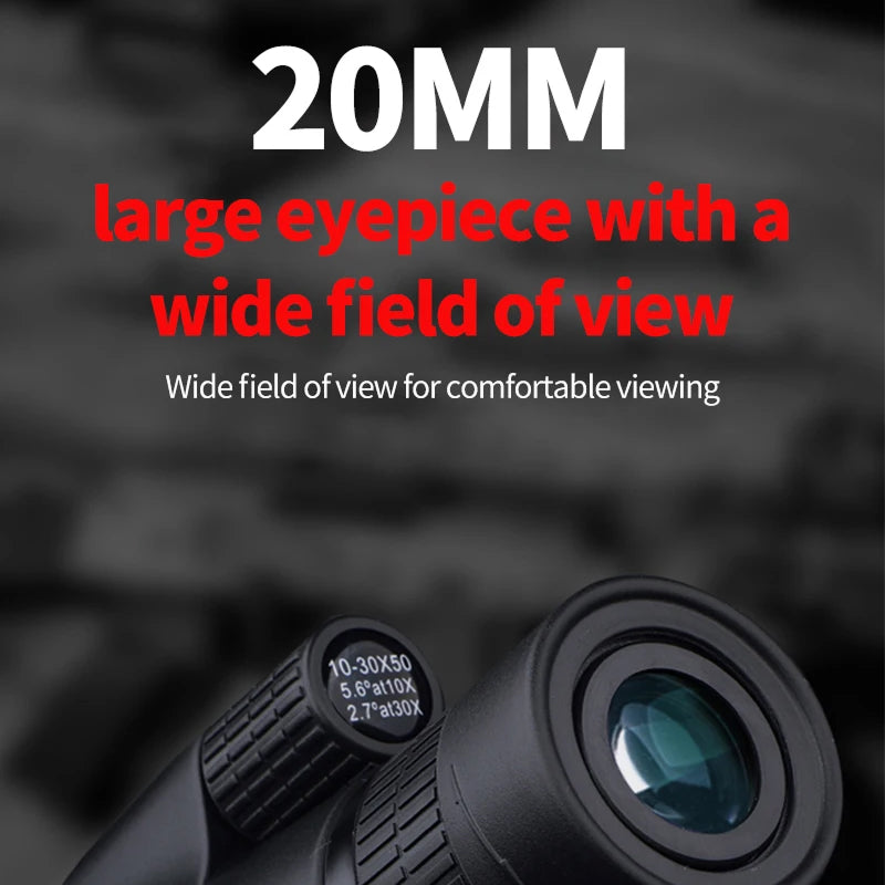 Vistilyn 10-30x50 Monocular with BAK4 Prism and Waterproof Housing