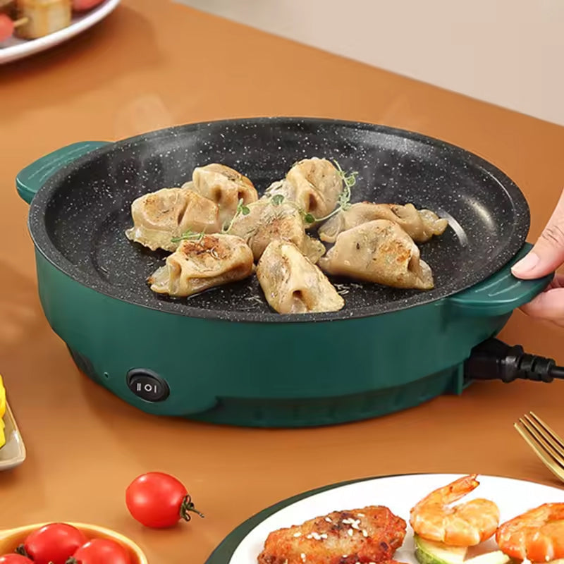 VixKilet Non-Stick Electric Skillet with Dual Power Control