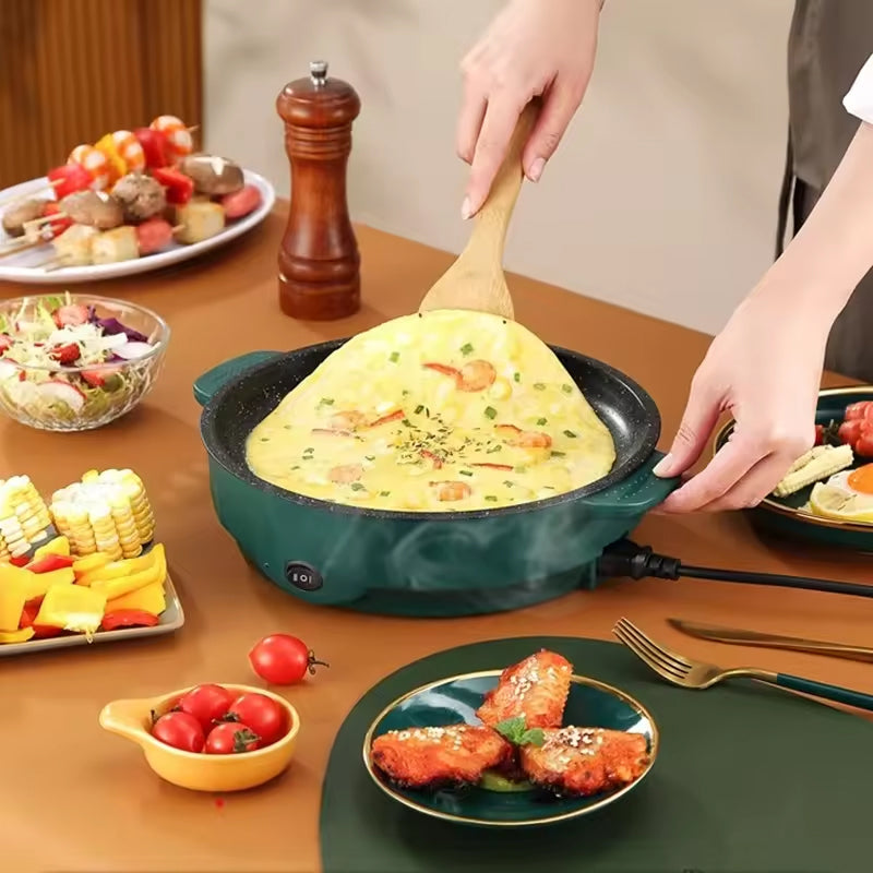 VixKilet Non-Stick Electric Skillet with Dual Power Control