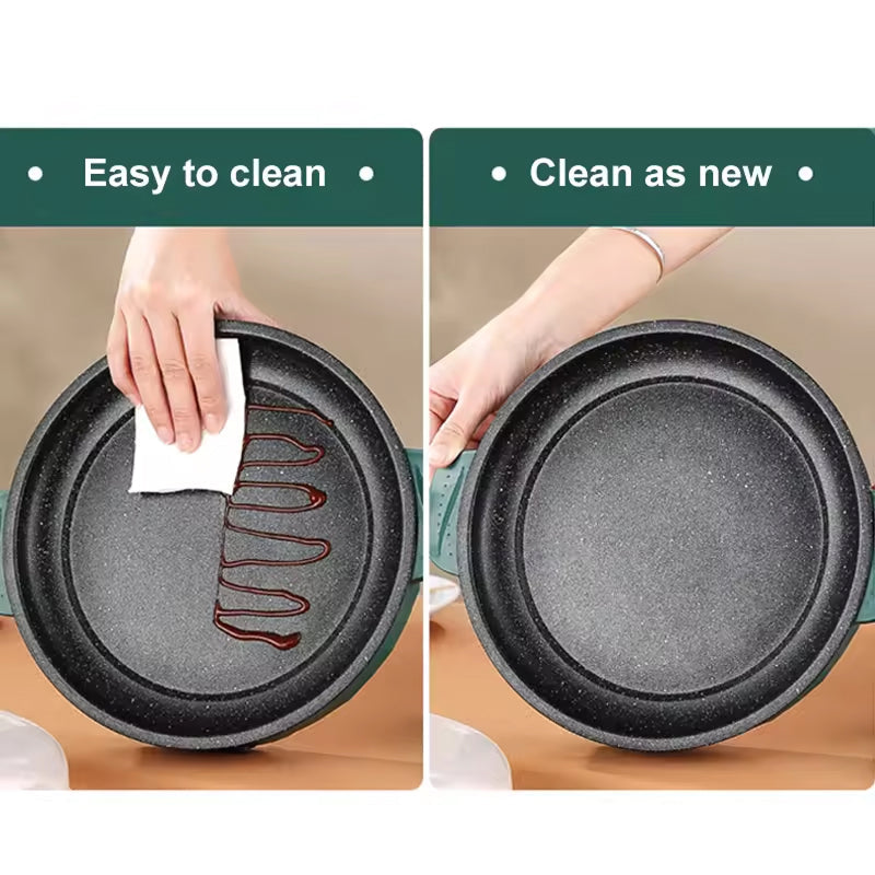 VixKilet Non-Stick Electric Skillet with Dual Power Control