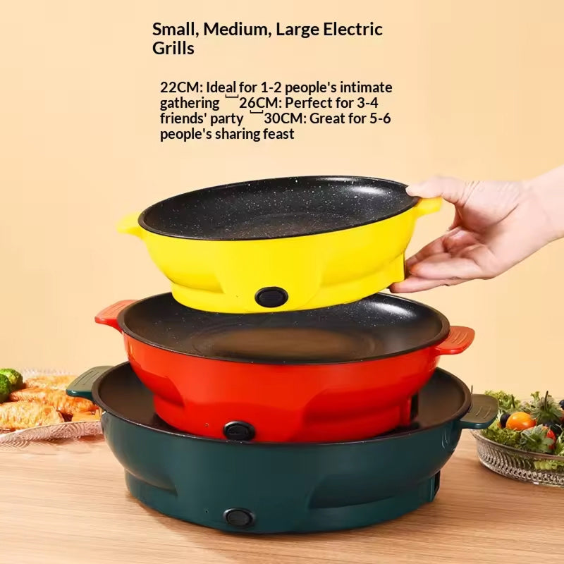 VixKilet Non-Stick Electric Skillet with Dual Power Control