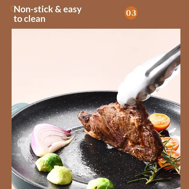 VixKilet Non-Stick Electric Skillet with Dual Power Control