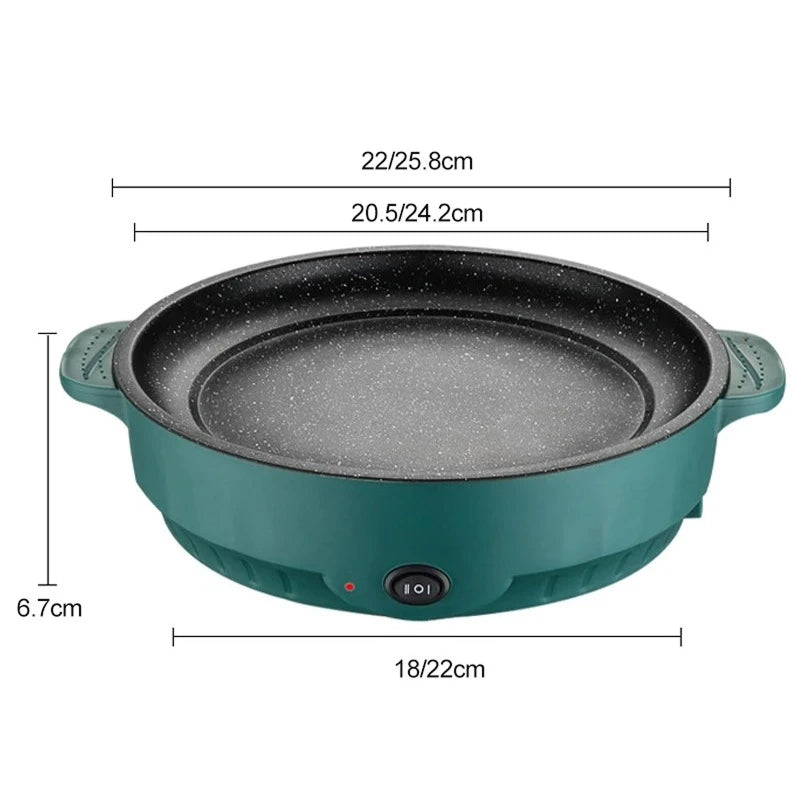 VixKilet Non-Stick Electric Skillet with Dual Power Control