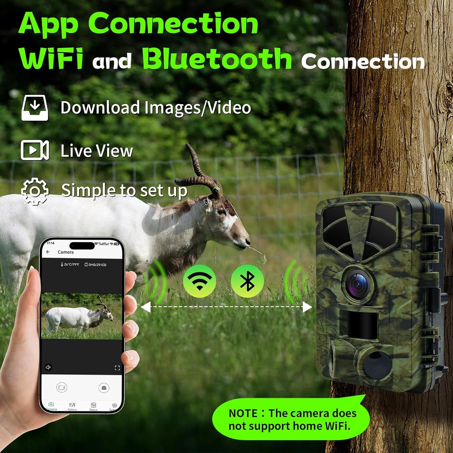 VixTralix 4K Trail Camera with WiFi App Control and 0.2s Trigger Speed