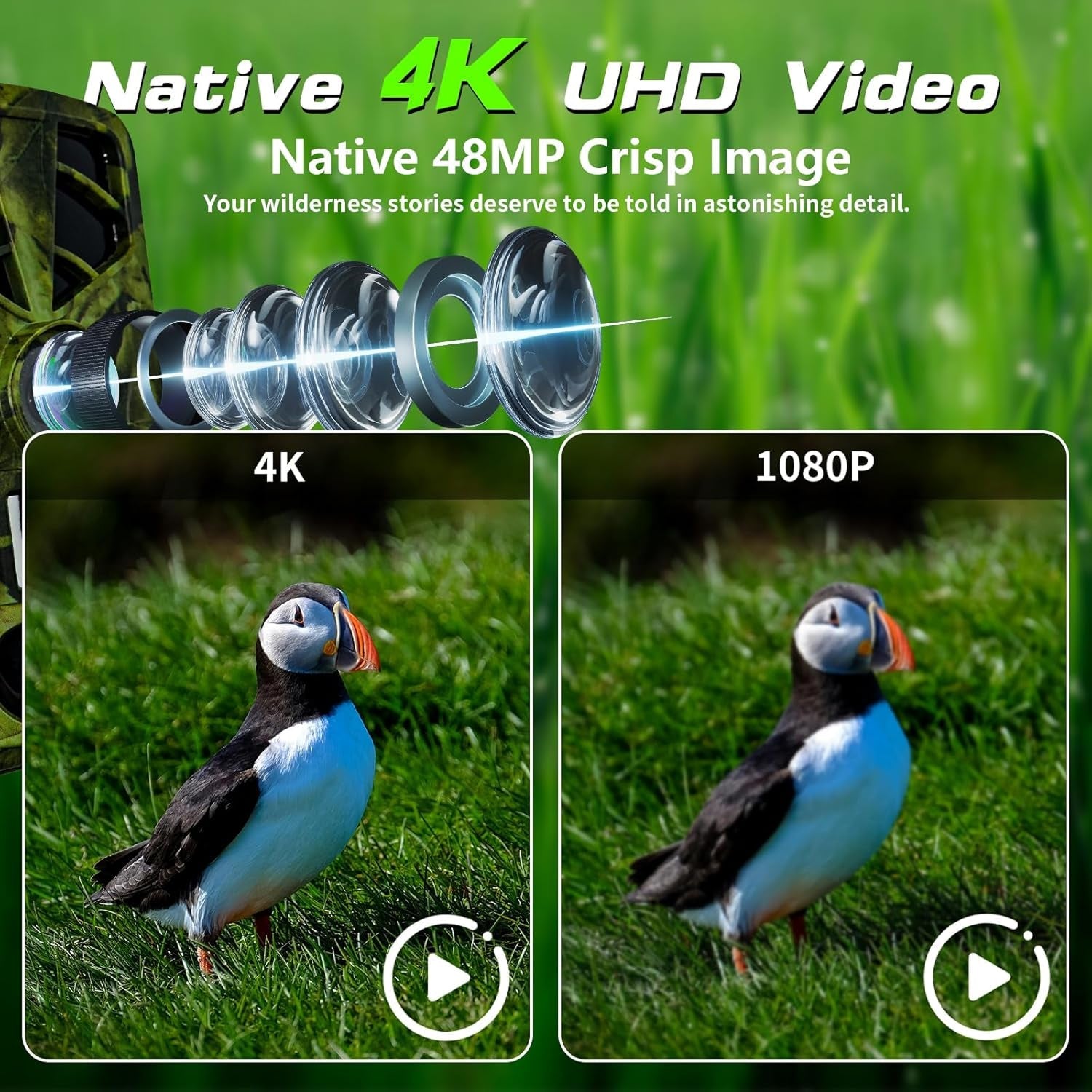 VixTralix 4K Trail Camera with WiFi App Control and 0.2s Trigger Speed