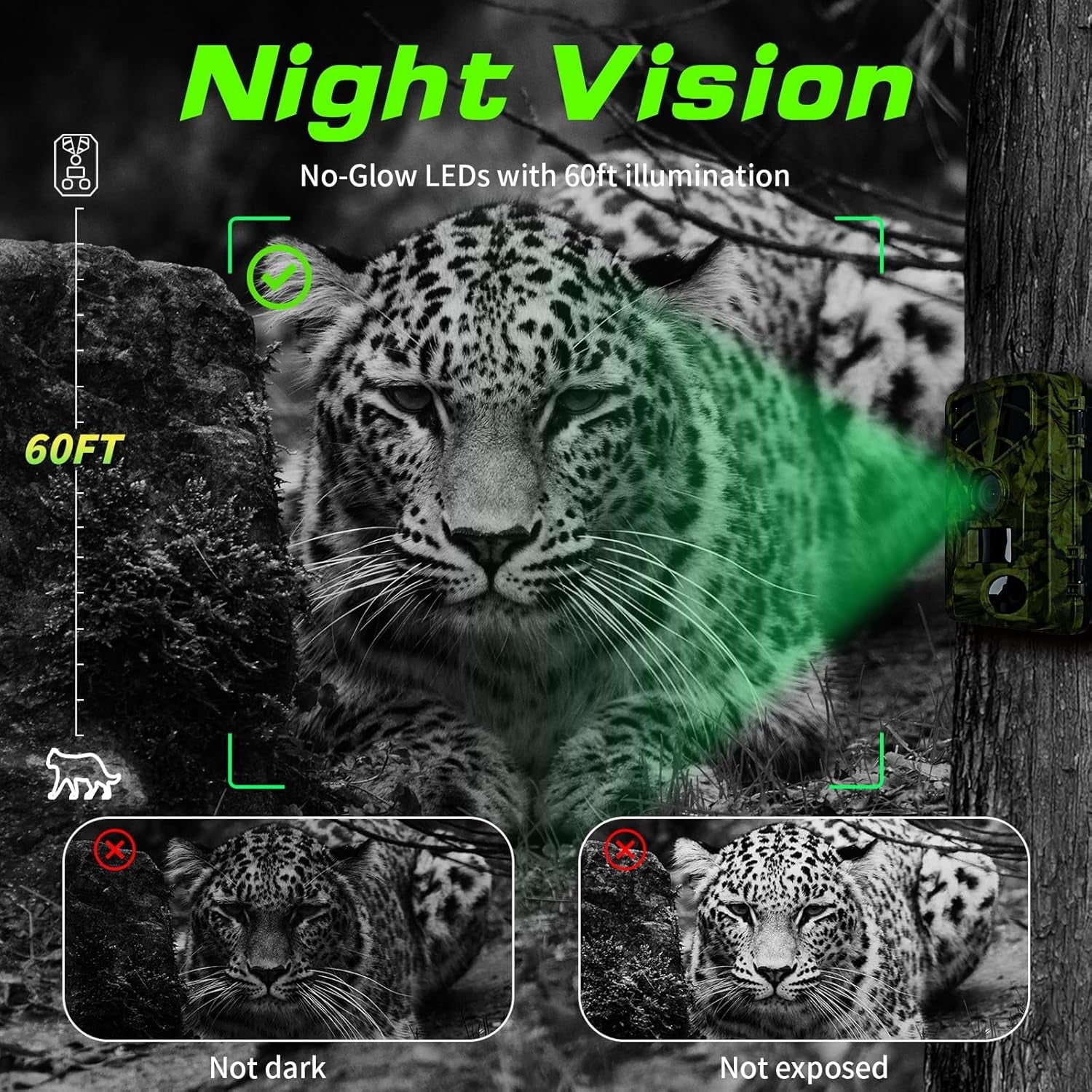 VixTralix 4K Trail Camera with WiFi App Control and 0.2s Trigger Speed