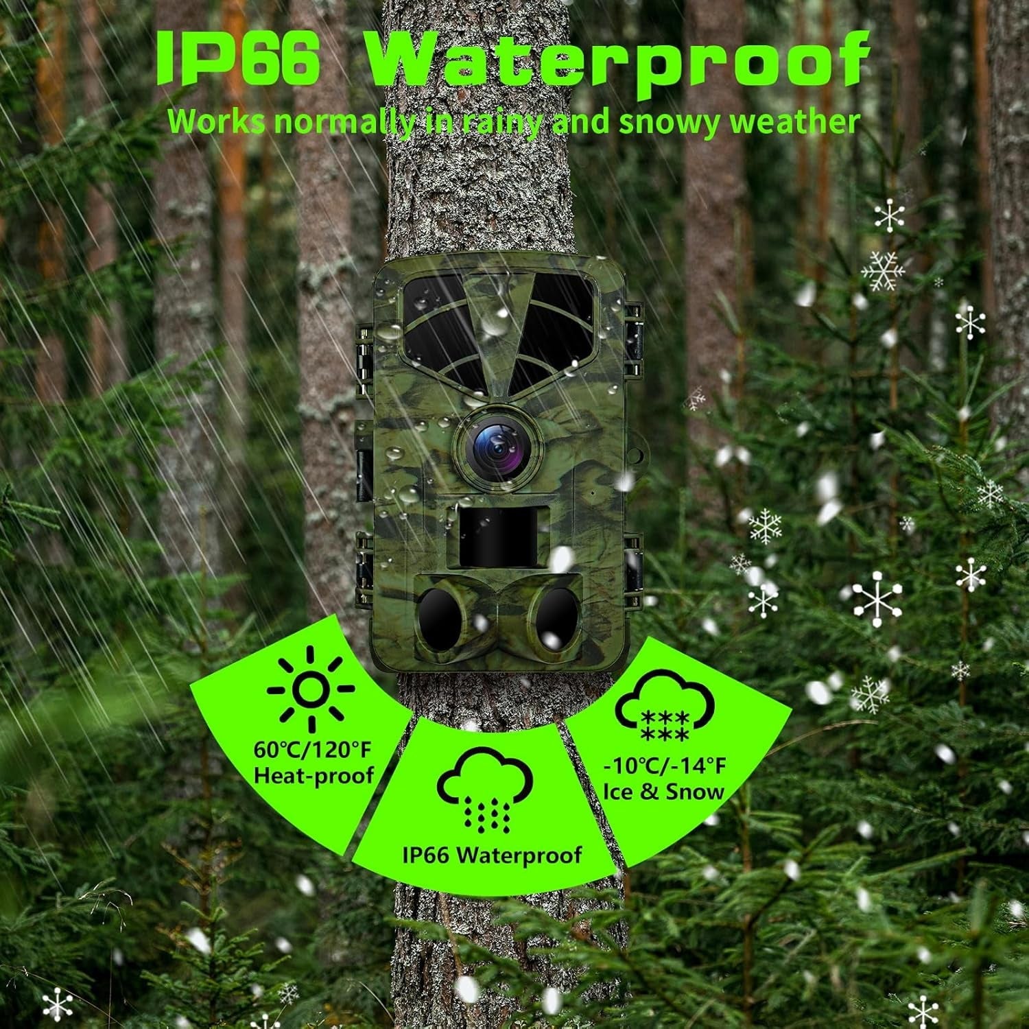 VixTralix 4K Trail Camera with WiFi App Control and 0.2s Trigger Speed