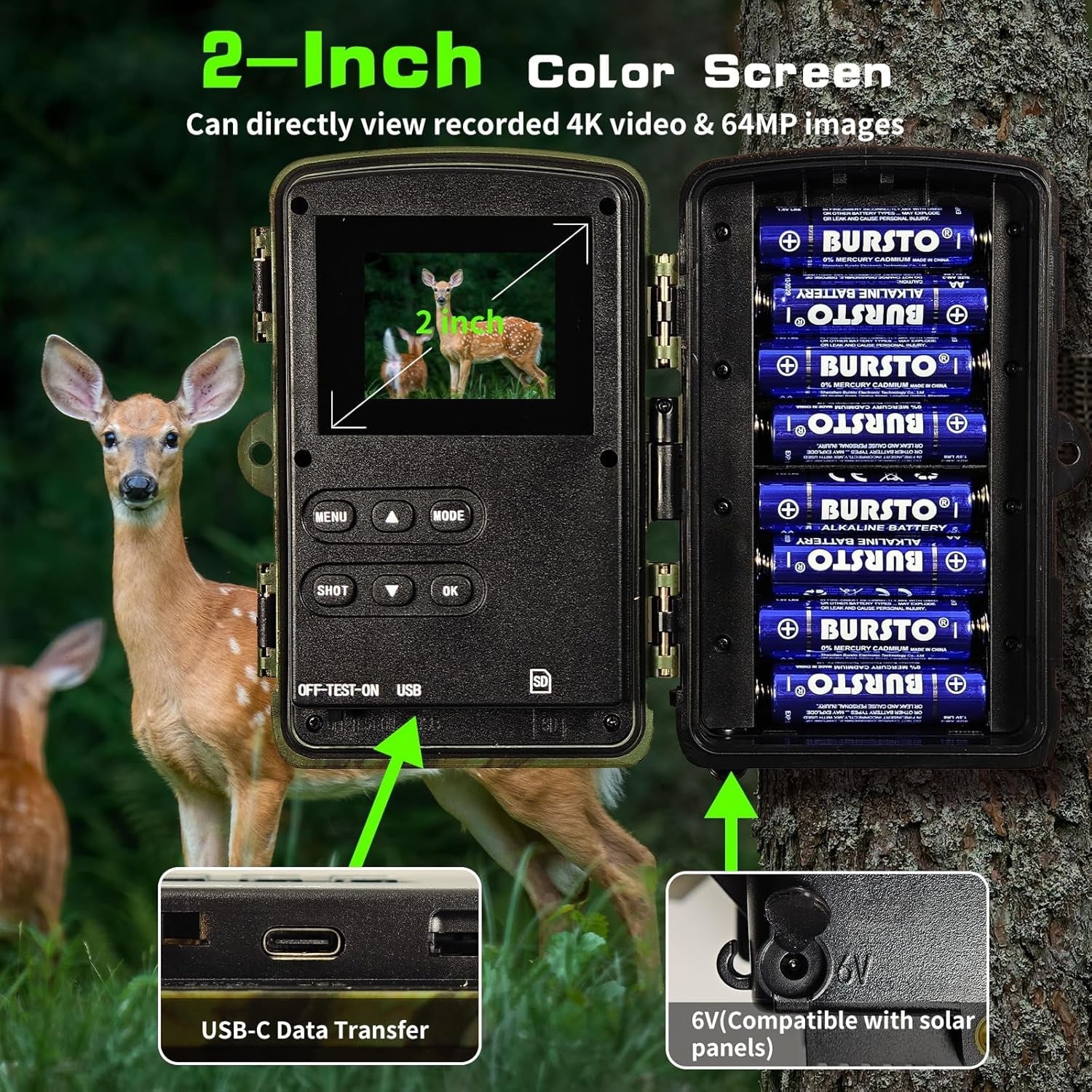 VixTralix 4K Trail Camera with WiFi App Control and 0.2s Trigger Speed