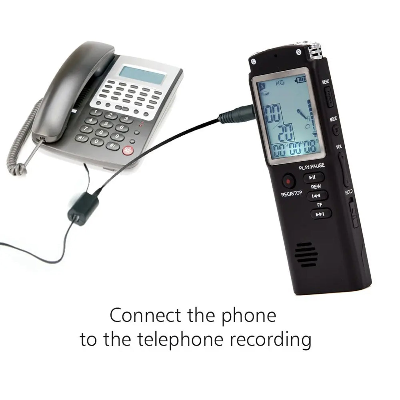 Voximex Digital Voice Recorder - 64GB Storage, 1536Kbps Studio Quality, Voice Activated