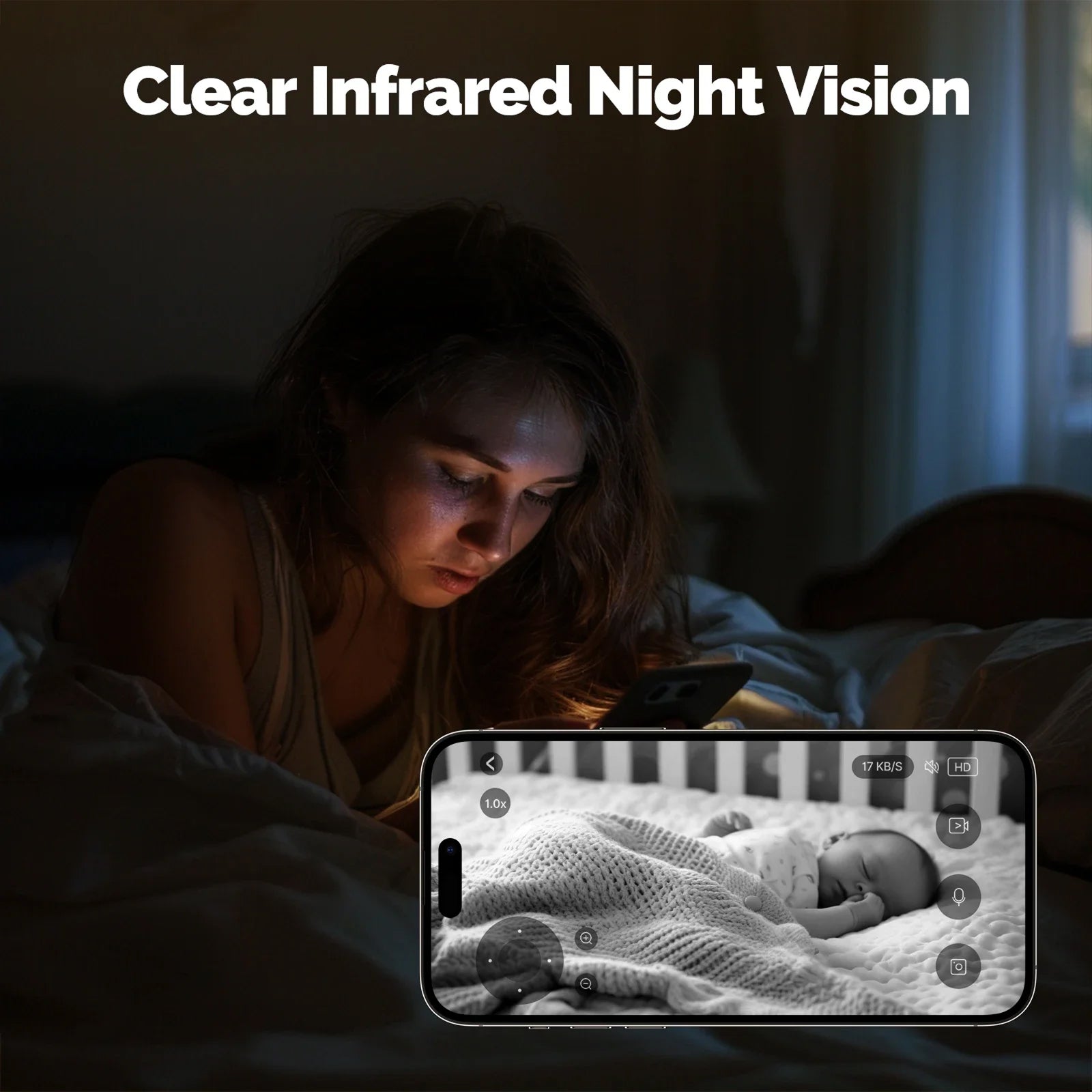 VugitCam 4MP Indoor Security Camera 360° Pan/Tilt AI Motion Detection Alexa & Google