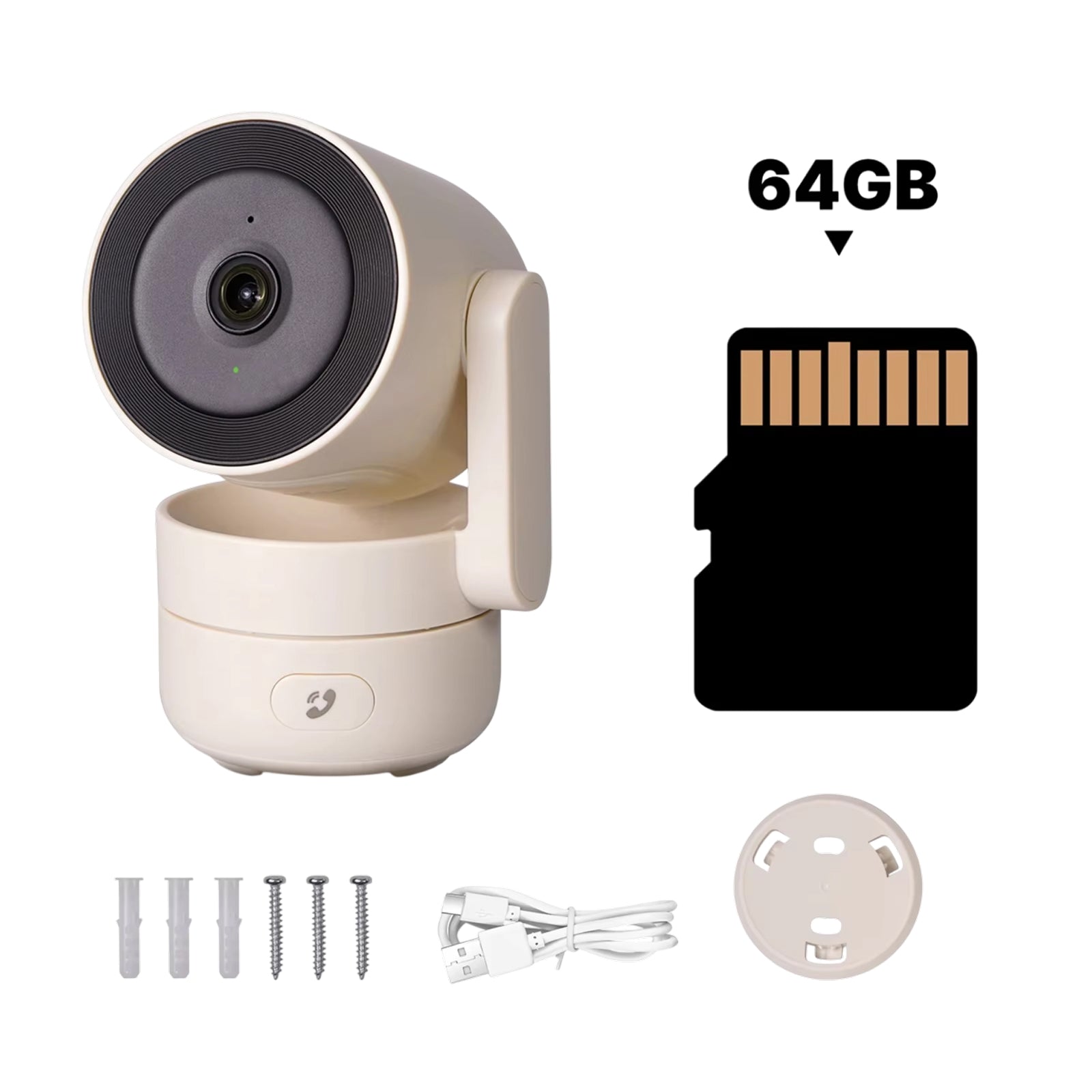 VugitCam 4MP Indoor Security Camera 360° Pan/Tilt AI Motion Detection Alexa & Google