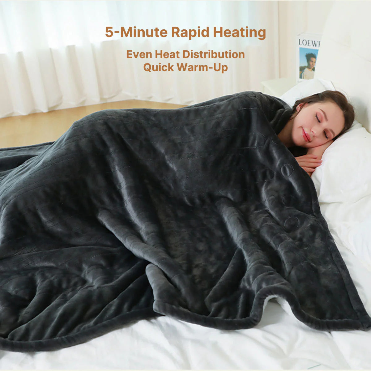 WamSofti Premium Electric Heating Blanket with 9 Heat Settings