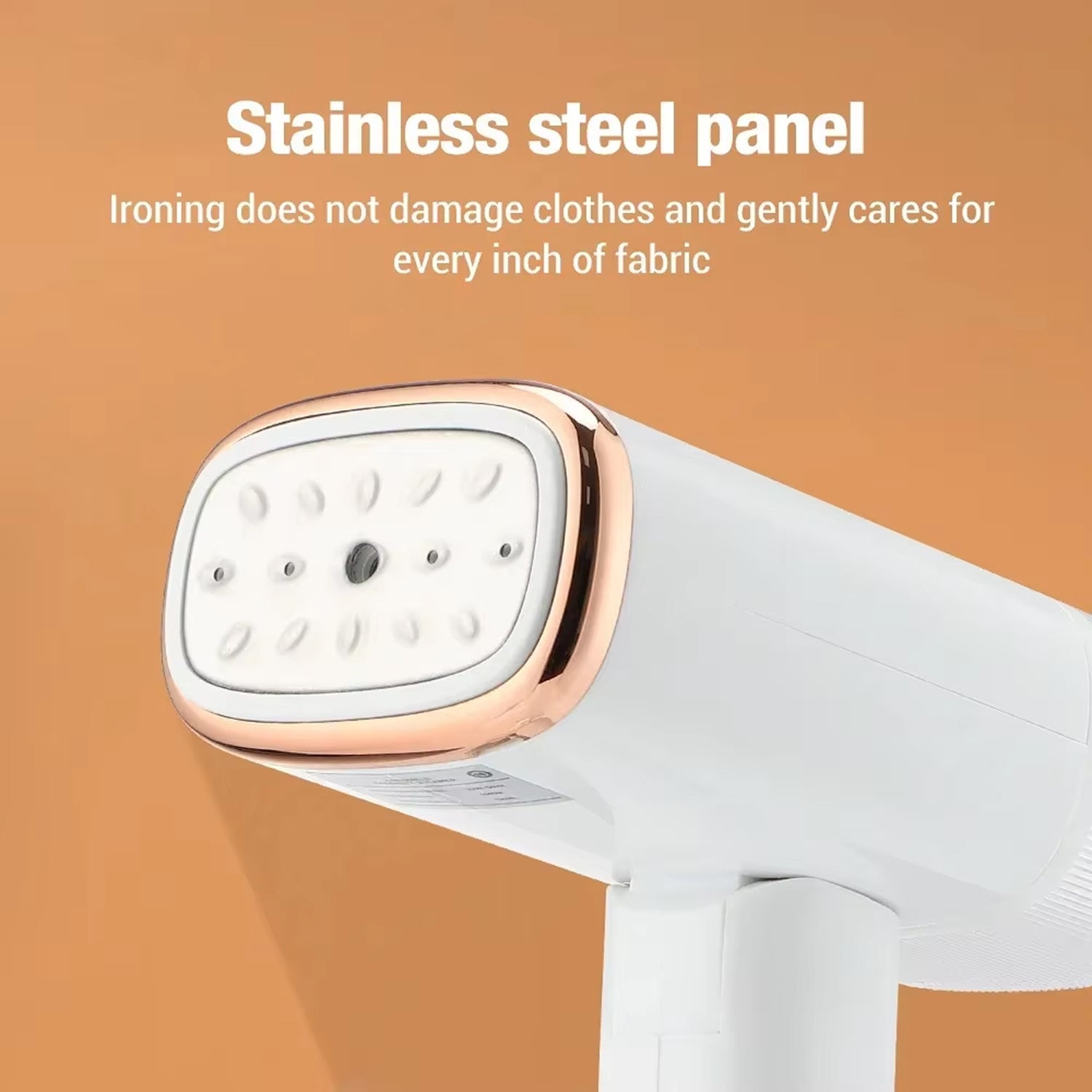 WandixStim Travel Steamer 1000W Foldable Handheld Iron with 40s Heat-Up, 90°/180° Dual Angle and Stainless Steel Panel