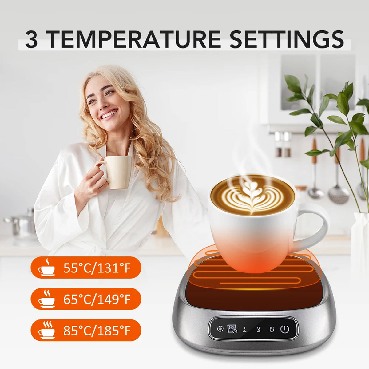 WarimCovi Smart Constant Temperature Electric Coffee Mug Warmer