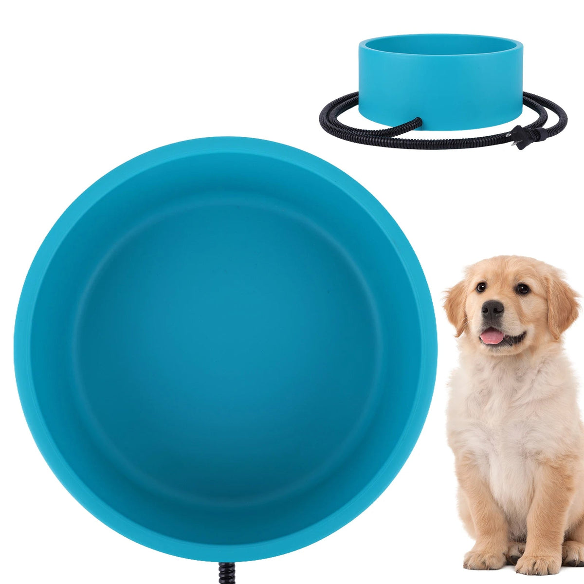 WarmDrino Heated Dog Water Bowl - 3.2L Anti-Freeze Heated Pet Bowl