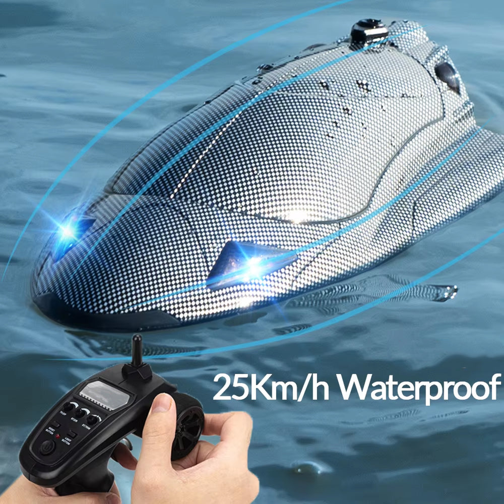 WaveUpix 40KM/H High-Speed RC Boat with Vortex Jet Propulsion, 150M Range and Dual-Layer Waterproofing